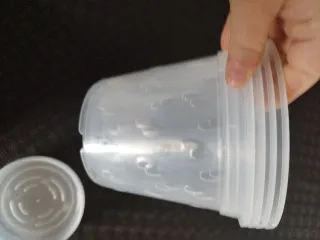 4 Vasi Orchidee Trasparenti con Sottovaso