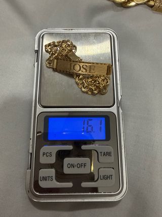 Esclava de oro con nombre JOSE