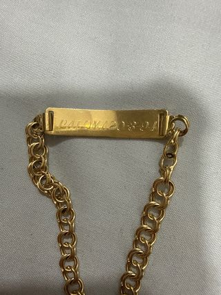 Esclava de oro con nombre JOSE