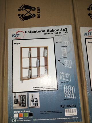 Estantería Kit Closet Kubox 9 huecos color maple