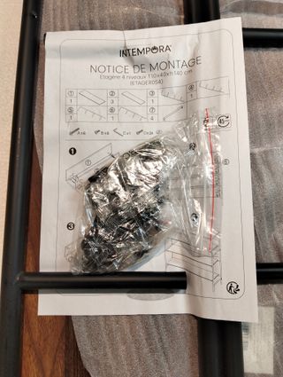 Estantería MDF y Metal 4 Niveles 110×40×140 cm