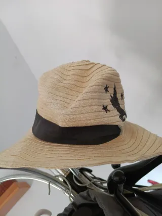 Gratis. Sombrero de paja con diseño de pegaso