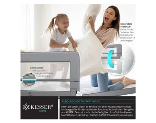 Barrera Cama KESSER Alta Plegable Gris