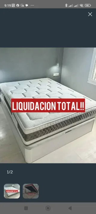 Liquidación en canapés