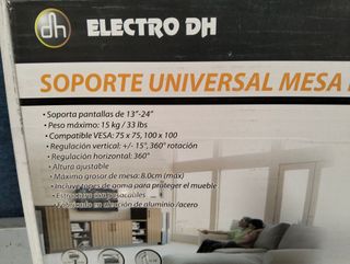 Soporte TV Mesa Giratorio 13–24″ Electro DH