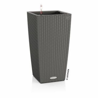 Maceta LECHUZA Cubico Cottage granito autorriego 15222