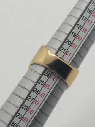 Anillo Cruz Acero Quirúrgico Chapado Oro