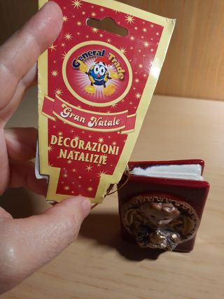Decorazione Natalizia libro di ceramica