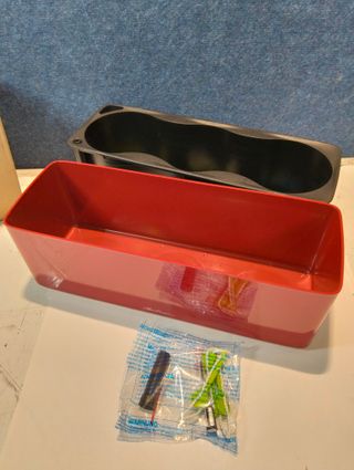 Maceta LECHUZA Cube Glossy Triple Rojo Brillante 13672