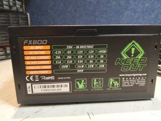 Fuente Alimentación Gaming Keep Out FX800 800W ATX
