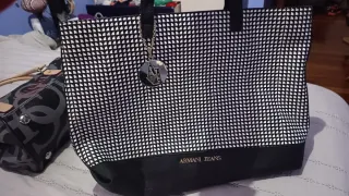 Bolso Armani Jeans Negro y Blanco