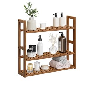 Estantería Baño Bambú 3 Niveles SONGMICS 15×60×54 cm Marrón