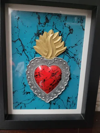 Quadro Sacro Cuore Ex Voto