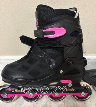 Patines en línea Story negros y rosas