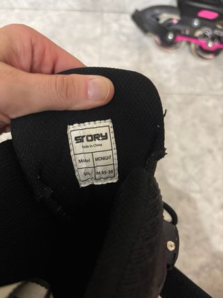 Patines en línea Story negros y rosas