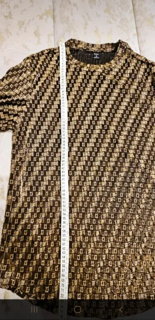 T-shirt Shein uomo M oro nero