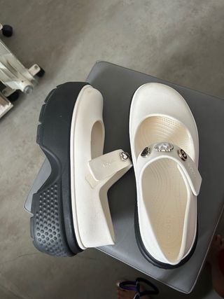 Crocs STOMP MARY JANE Chalk Black