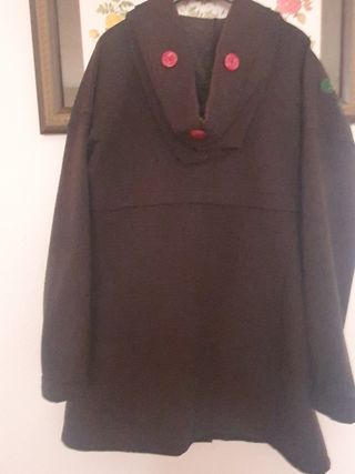 Abrigo gris con bordado mujer Talla M