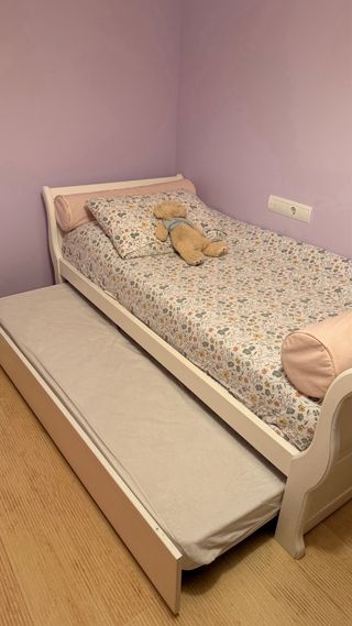 Cama individual de niña CALVO colchón 190x200