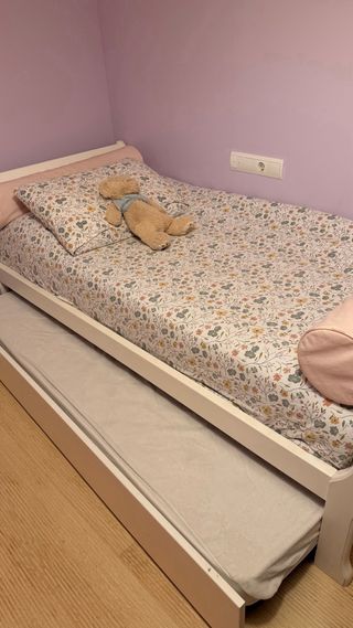 Cama individual de niña CALVO colchón 190x200