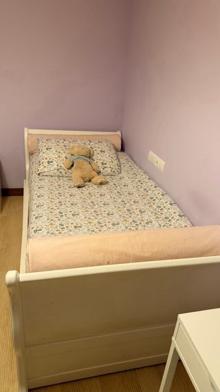 Cama individual de niña CALVO colchón 190x200