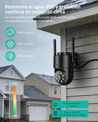 Cámara Vigilancia WiFi Exterior/Interior