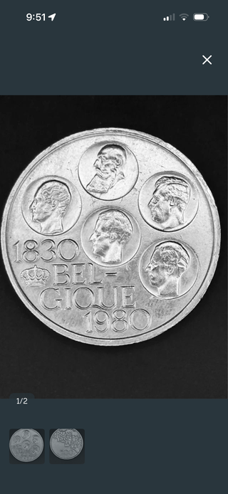 500 Francos Bélgica 1980