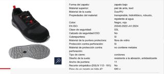 Zapatos Seguridad Forch Talla 45