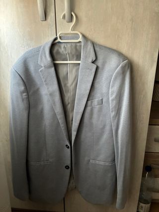 Chaqueta de traje gris - azul hombre