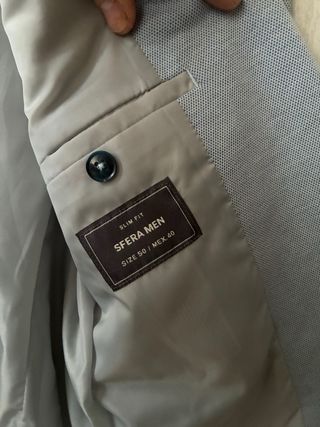 Chaqueta de traje gris - azul hombre