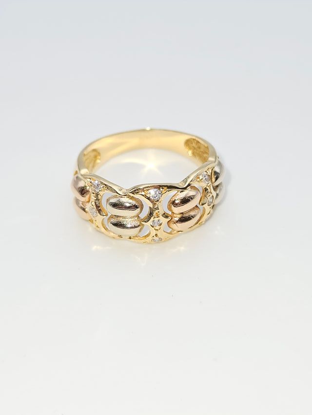 Anillo Oro 18K Diseño Central 3.54gr T-16