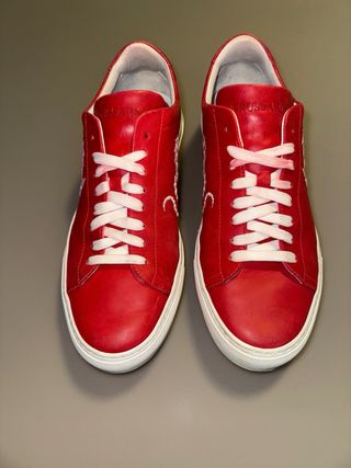 Sneakers Trussardi Rosse con Dragone Bianco