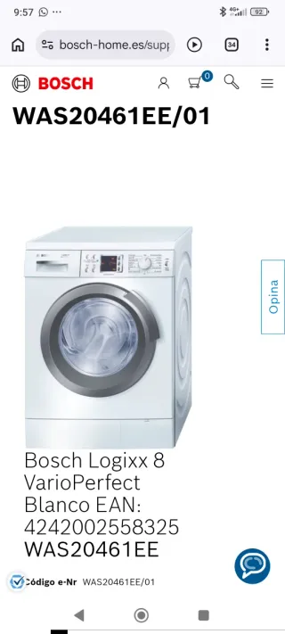 Módulo de mandos lavadora Bosch