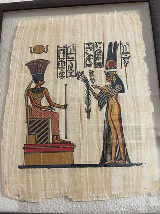 Cuadro Papiro Egipcio Marco Cristal