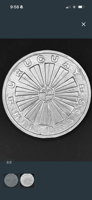 1000 Pesos uruguay 1969