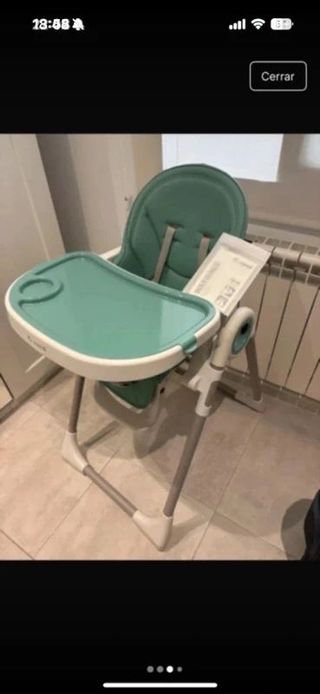 Trona bebé reclinable verde