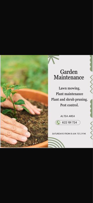 Mantenimiento de jardines a particular