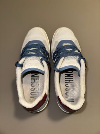 Sneakers Moschino Bianche e Blu