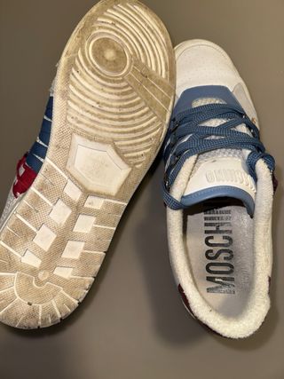 Sneakers Moschino Bianche e Blu