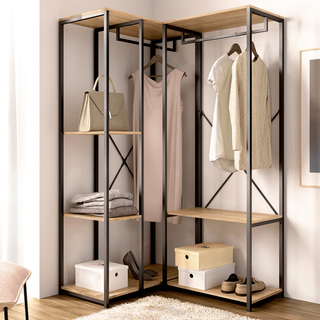 Guardaroba Metallico in Legno 167x90x100cm