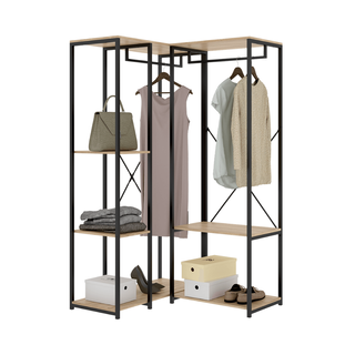 Guardaroba Metallico in Legno 167x90x100cm