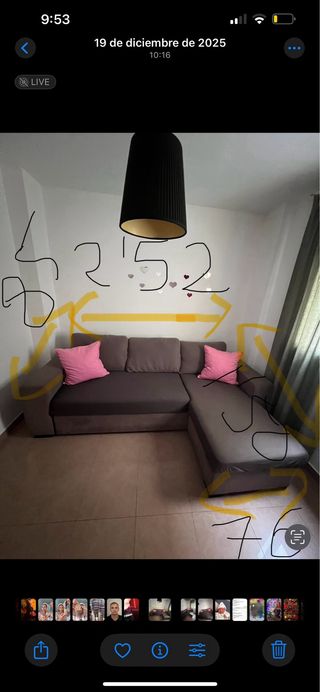 Sofá Cama Chaise Longue Gris