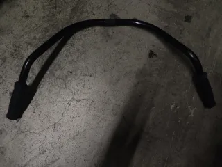 Manillar Custom Bici Negro con puños de cuero