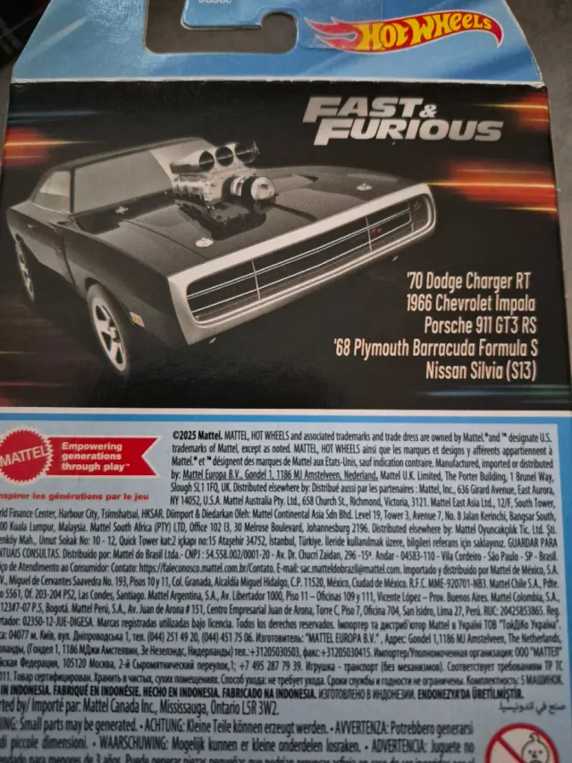 Pack 5 Coches Hot Wheels Fast & Furious
