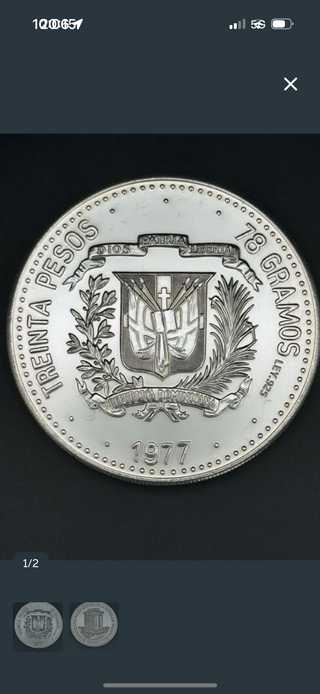 30 Pesos República Dominicana 1977
