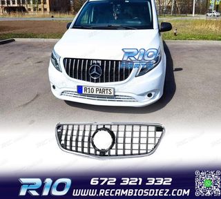 PARRILLA MERCEDES VITO W447 14-19 NEGRO CROMO