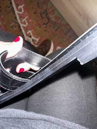 Sandali Hermes Neri in Coccodrillo