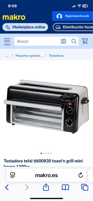 Mini horno Tostador Tefal Toast n'grill