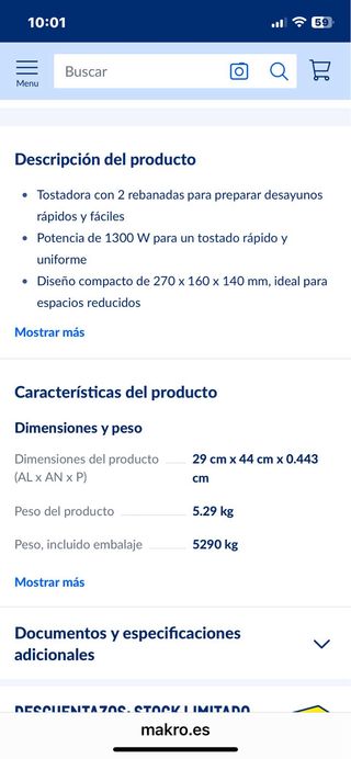 Mini horno Tostador Tefal Toast n'grill