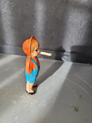 Antiguo muñeco Celuloide Pipo Fumador